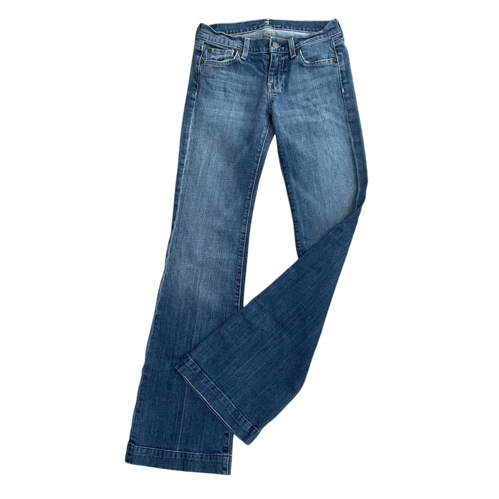 7 For All Mankind Blue Flare Jeans